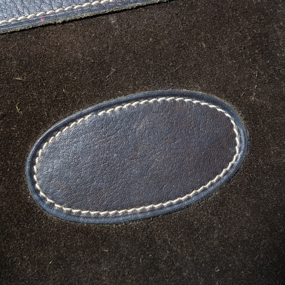 Vtg Gucci Suede Leather Clutch Bag Made In Italy w/ Hook & Loop Closure, Size S - Picture 6 of 11